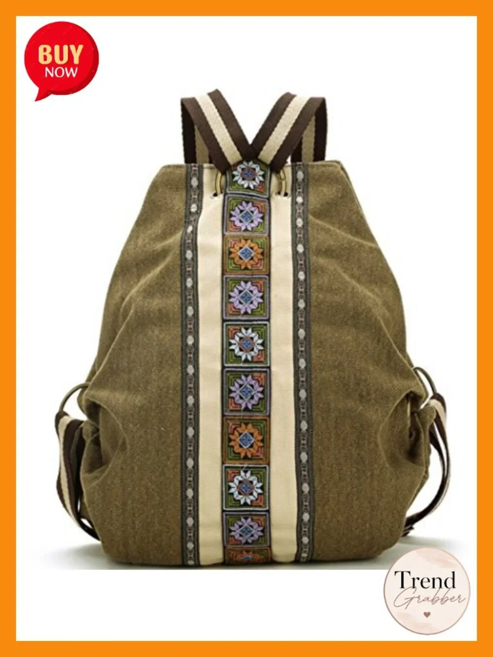 Canvas Backpack Daypack Casual Anti-theft Travel Bag